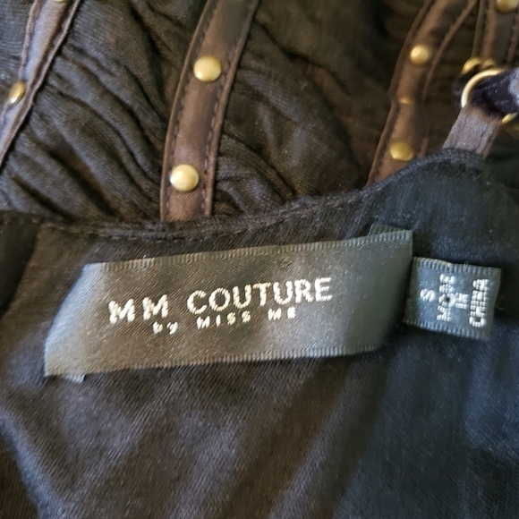 Miss  Me Black Studded Camisole Tank Top Small - Picture 5 of 8